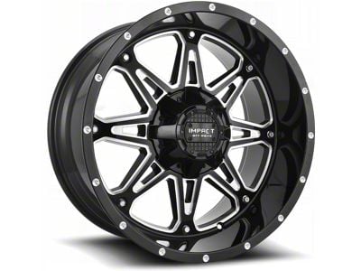 Impact Wheels 810 Gloss Black Milled 6-Lug Wheel; 20x10; -12mm Offset (04-15 Titan)