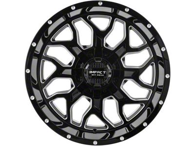 Impact Wheels 813 Gloss Black Milled 6-Lug Wheel; 20x10; -12mm Offset (04-15 Titan)