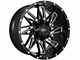 Impact Wheels 814 Gloss Black Milled 6-Lug Wheel; 18x9; -12mm Offset (04-15 Titan)