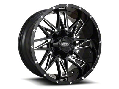 Impact Wheels 814 Gloss Black Milled 6-Lug Wheel; 18x9; 0mm Offset (04-15 Titan)