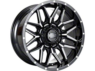 Impact Wheels 819 Gloss Black Milled 6-Lug Wheel; 18x9; 0mm Offset (04-15 Titan)