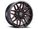 Impact Wheels 819 Gloss Black and Red Milled 6-Lug Wheel; 18x9; -12mm Offset (04-15 Titan)