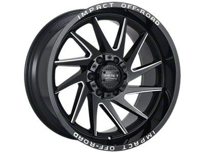 Impact Wheels 824 Gloss Black Milled 6-Lug Wheel; 20x10; -12mm Offset (04-15 Titan)