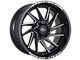 Impact Wheels 824 Gloss Black Milled 6-Lug Wheel; 22x12; -44mm Offset (04-15 Titan)