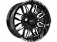 Impact Wheels 827 Gloss Black Milled 6-Lug Wheel; 20x10; -12mm Offset (04-15 Titan)