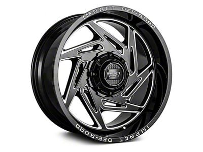 Impact Wheels 830 Gloss Black Milled 6-Lug Wheel; 20x10; -12mm Offset (04-15 Titan)