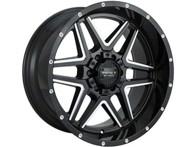 Impact Wheels 831 Gloss Black Milled 6-Lug Wheel; 20x10; -12mm Offset (04-15 Titan)