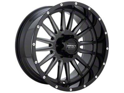 Impact Wheels 833 Gloss Black Milled 6-Lug Wheel; 20x9; 0mm Offset (04-15 Titan)