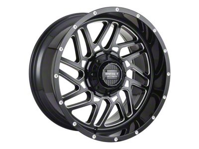 Impact Wheels 808 Gloss Black Milled 6-Lug Wheel; 20x10; -12mm Offset (05-15 Tacoma)