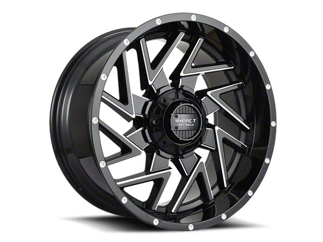 Impact Wheels 809 Gloss Black Milled 6-Lug Wheel; 20x10; -12mm Offset (05-15 Tacoma)