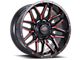 Impact Wheels 819 Gloss Black and Red Milled 6-Lug Wheel; 17x9; 0mm Offset (05-15 Tacoma)