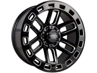 Impact Wheels 906 Gloss Black Milled 6-Lug Wheel; 20x10; -12mm Offset (05-15 Tacoma)