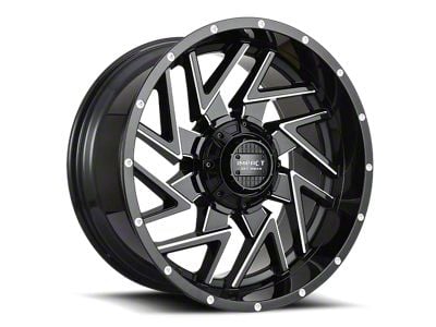 Impact Wheels 809 Gloss Black Milled 6-Lug Wheel; 20x10; -12mm Offset (10-24 4Runner)