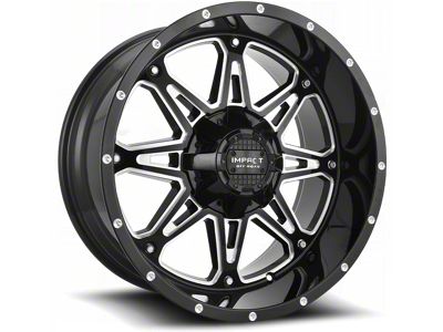 Impact Wheels 810 Gloss Black Milled 6-Lug Wheel; 20x10; -12mm Offset (10-24 4Runner)