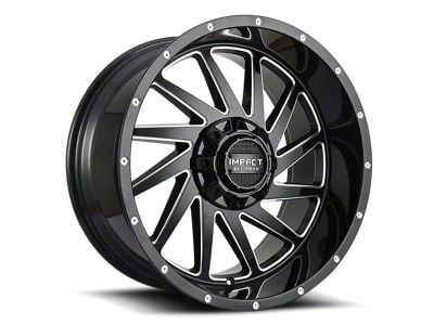 Impact Wheels 811 Gloss Black Milled 6-Lug Wheel; 20x10; -12mm Offset (10-24 4Runner)