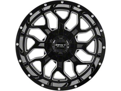 Impact Wheels 813 Gloss Black Milled 6-Lug Wheel; 20x10; -12mm Offset (10-24 4Runner)