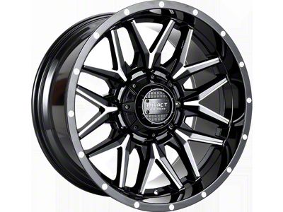 Impact Wheels 819 Gloss Black Milled 6-Lug Wheel; 18x9; -12mm Offset (10-24 4Runner)