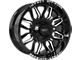Impact Wheels 827 Gloss Black Milled 6-Lug Wheel; 20x10; -12mm Offset (10-24 4Runner)