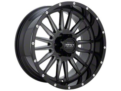 Impact Wheels 833 Gloss Black Milled 6-Lug Wheel; 17x9; -12mm Offset (10-24 4Runner)