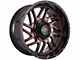 Impact Wheels 808 Gloss Black and Red Milled 6-Lug Wheel; 20x10; -12mm Offset (2024 Tacoma)