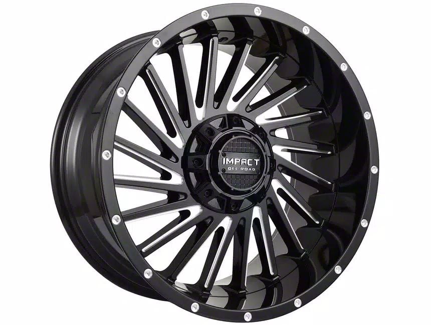 Impact Wheels Tacoma 812 Gloss Black Milled 6-Lug Wheel; 20x10; -12mm ...