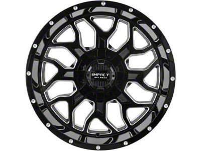 Impact Wheels 813 Gloss Black Milled 6-Lug Wheel; 20x10; -12mm Offset (2024 Tacoma)