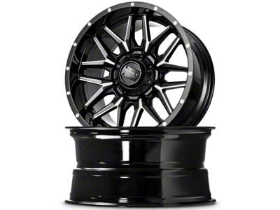 Impact Wheels 819 Gloss Black Milled 6-Lug Wheel; 20x10; -12mm Offset (2024 Tacoma)