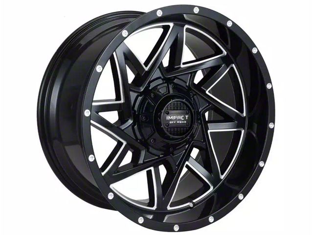 Impact Wheels 821 Gloss Black Milled 6-Lug Wheel; 20x10; -12mm Offset (2024 Tacoma)