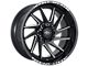 Impact Wheels 824 Gloss Black Milled 6-Lug Wheel; 22x12; -44mm Offset (2024 Tacoma)