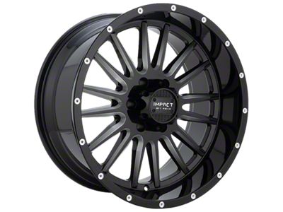 Impact Wheels 833 Gloss Black Milled 6-Lug Wheel; 17x9; -12mm Offset (2024 Tacoma)