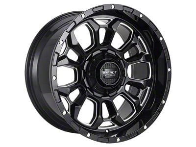 Impact Wheels 901 Gloss Black Milled 6-Lug Wheel; 20x10; -12mm Offset (2024 Tacoma)