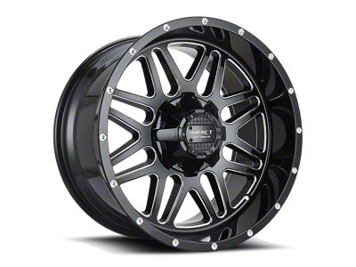 Impact Wheels 806 Gloss Black Milled 6-Lug Wheel; 22x12; -44mm Offset (03-09 4Runner)