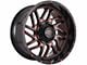 Impact Wheels 808 Gloss Black and Red Milled 6-Lug Wheel; 20x10; -12mm Offset (10-24 4Runner)