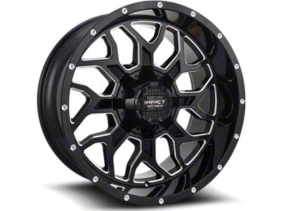 Impact Wheels 813 Gloss Black Milled 6-Lug Wheel; 20x12; -44mm Offset (03-09 4Runner)