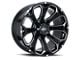 Impact Wheels 817 Gloss Black Milled 6-Lug Wheel; 20x10; -12mm Offset (03-09 4Runner)