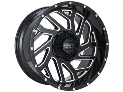 Impact Wheels 823 Gloss Black Milled 6-Lug Wheel; 20x10; -12mm Offset (03-09 4Runner)