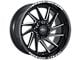 Impact Wheels 824 Gloss Black Milled 6-Lug Wheel; 22x12; -44mm Offset (03-09 4Runner)