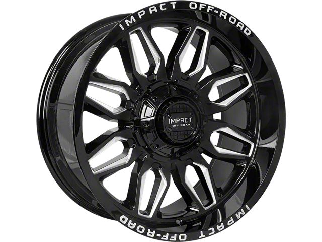 Impact Wheels 827 Gloss Black Milled 6-Lug Wheel; 20x10; -12mm Offset (03-09 4Runner)