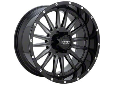Impact Wheels 833 Gloss Black Milled 6-Lug Wheel; 17x9; -12mm Offset (03-09 4Runner)