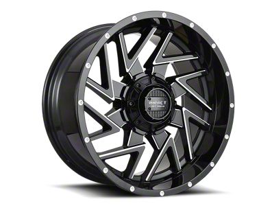 Impact Wheels 809 Gloss Black Milled 6-Lug Wheel; 20x10; -12mm Offset (21-24 Bronco, Excluding Raptor)