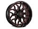 Impact Wheels 813 Gloss Black and Red Milled 6-Lug Wheel; 20x10; -12mm Offset (21-24 Bronco, Excluding Raptor)