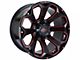 Impact Wheels 817 Gloss Black and Red Milled 6-Lug Wheel; 20x10; -12mm Offset (21-24 Bronco, Excluding Raptor)