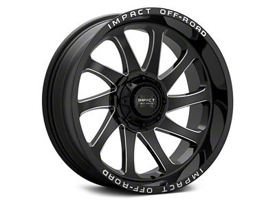 Impact Wheels 825 Gloss Black Milled 6-Lug Wheel; 20x10; -12mm Offset (21-24 Bronco, Excluding Raptor)