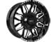 Impact Wheels 827 Gloss Black Milled 6-Lug Wheel; 20x10; -12mm Offset (21-24 Bronco, Excluding Raptor)