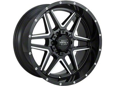 Impact Wheels 831 Gloss Black Milled 6-Lug Wheel; 20x10; -12mm Offset (21-24 Bronco, Excluding Raptor)