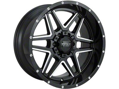 Impact Wheels 831 Gloss Black Milled 6-Lug Wheel; 20x10; -12mm Offset (22-24 Bronco Raptor)