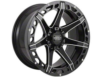 Impact Wheels 904 Gloss Black Milled 6-Lug Wheel; 20x10; -12mm Offset (22-24 Bronco Raptor)