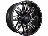 Impact Wheels 814 Gloss Black Milled Wheel; 17x9; -12mm Offset (76-86 Jeep CJ7)