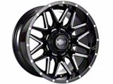 Impact Wheels 819 Gloss Black Milled Wheel; 17x9; -12mm Offset (76-86 Jeep CJ7)