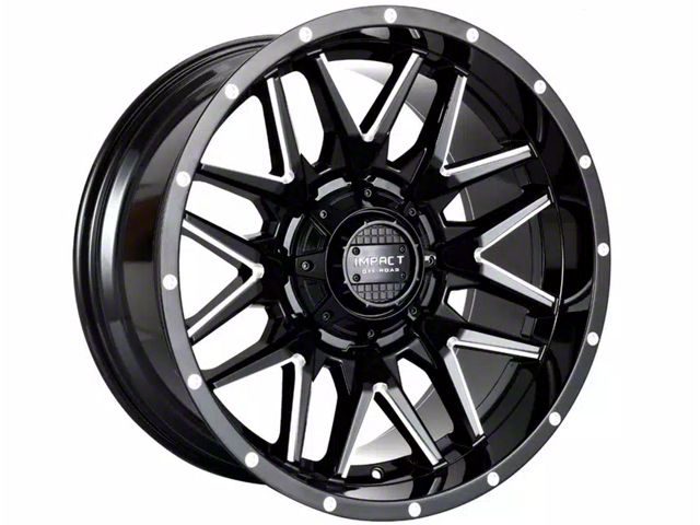 Impact Wheels 819 Gloss Black Milled Wheel; 17x9 (76-86 Jeep CJ7)